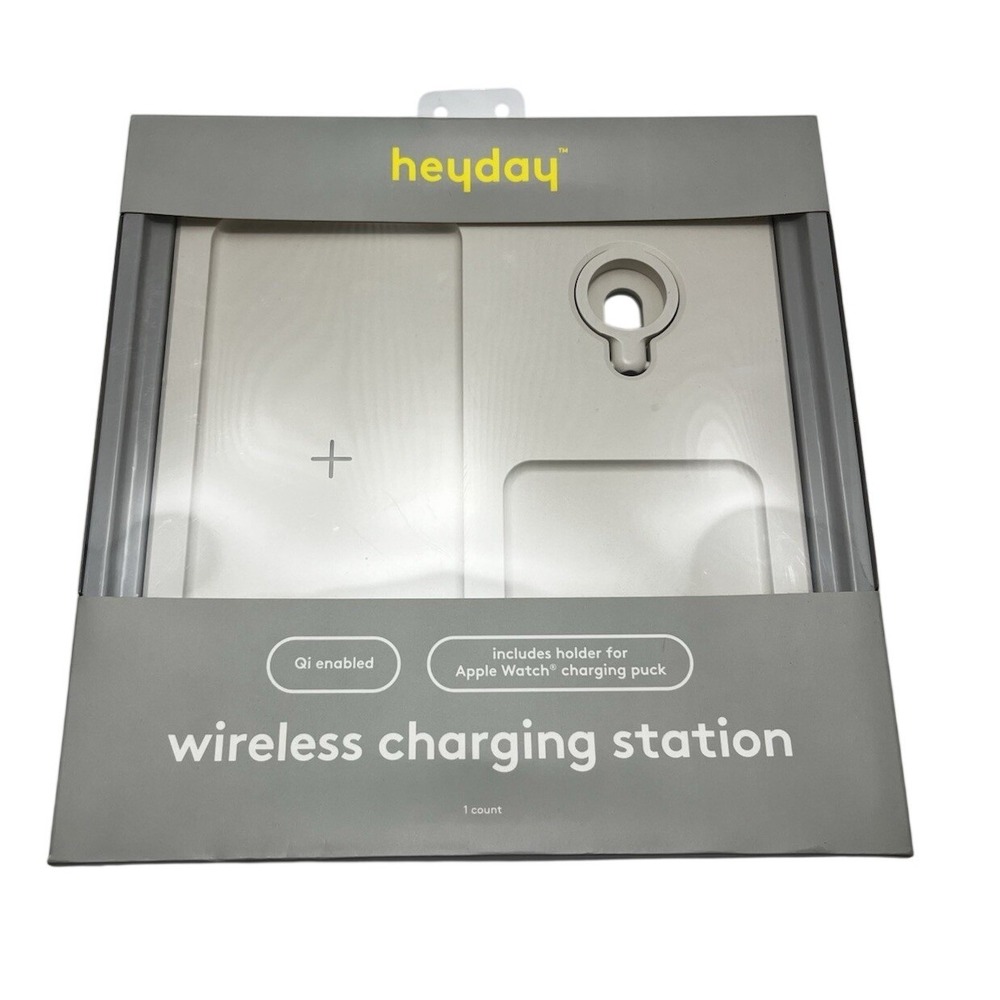Heyday 10W Qi Wireless Charging Station (phone/watch) - Stone White New